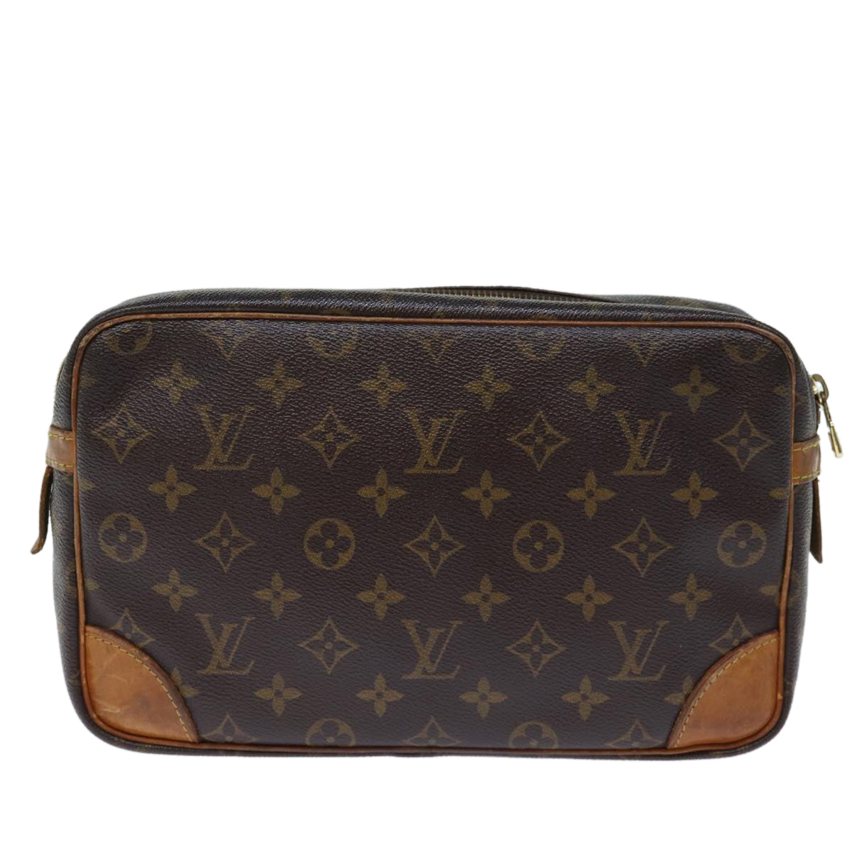 LOUIS VUITTON Monogram Compiegne 28 Clutch Bag M51845 LV Auth 72900