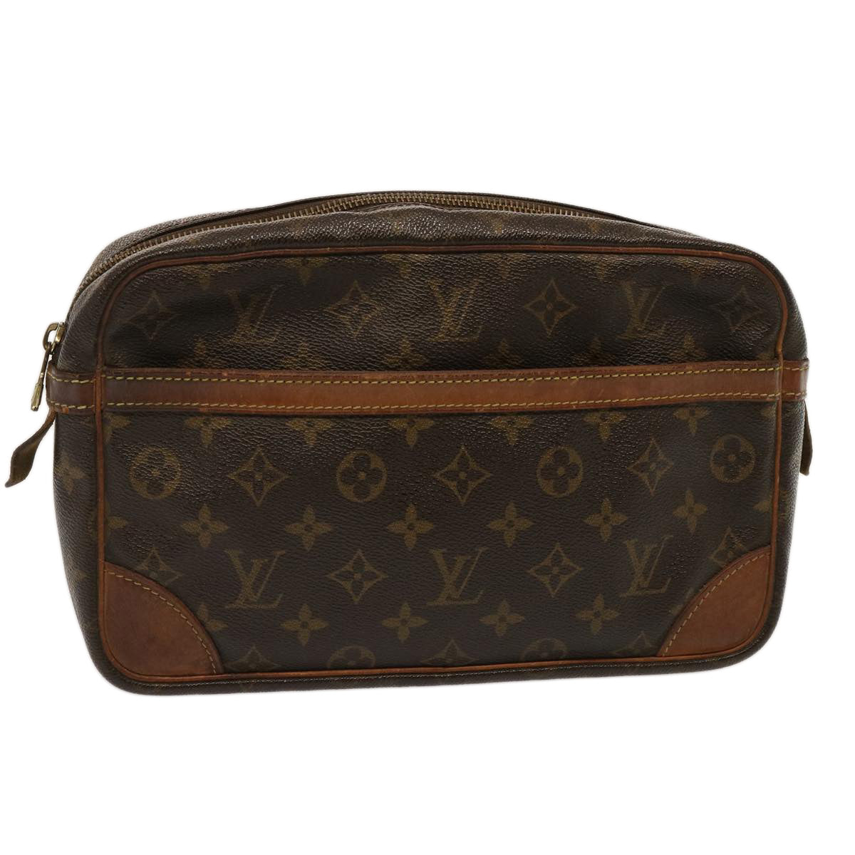 LOUIS VUITTON Monogram Compiegne 28 Clutch Bag M51845 LV Auth 73002
