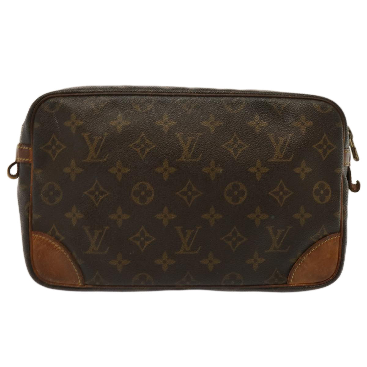 LOUIS VUITTON Monogram Compiegne 28 Clutch Bag M51845 LV Auth 73004