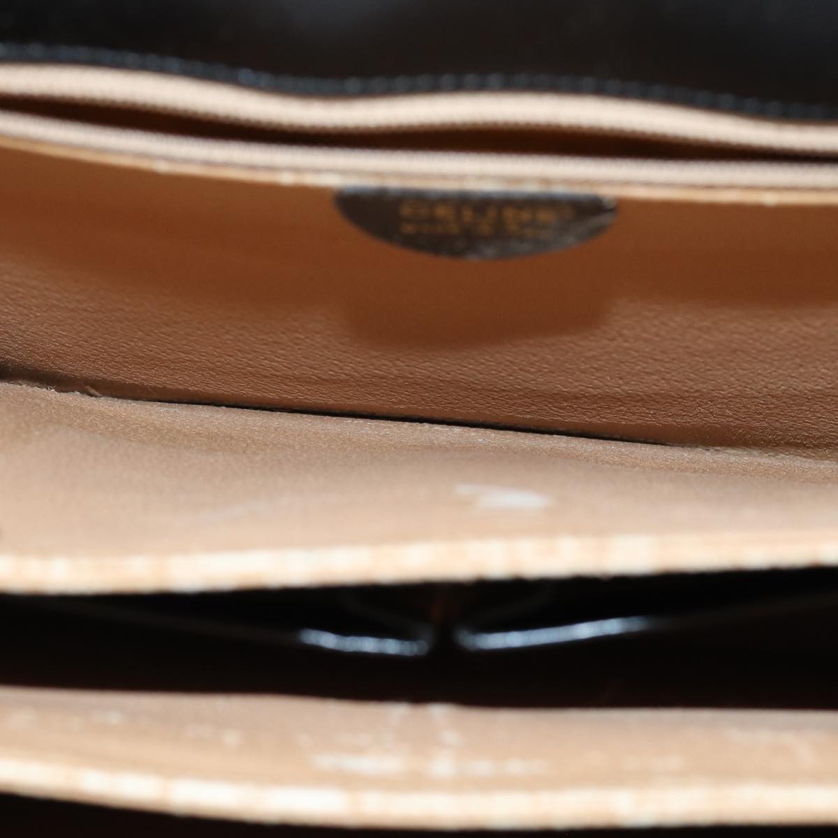 CELINE Hand Bag Leather 2way Black Auth 73008V