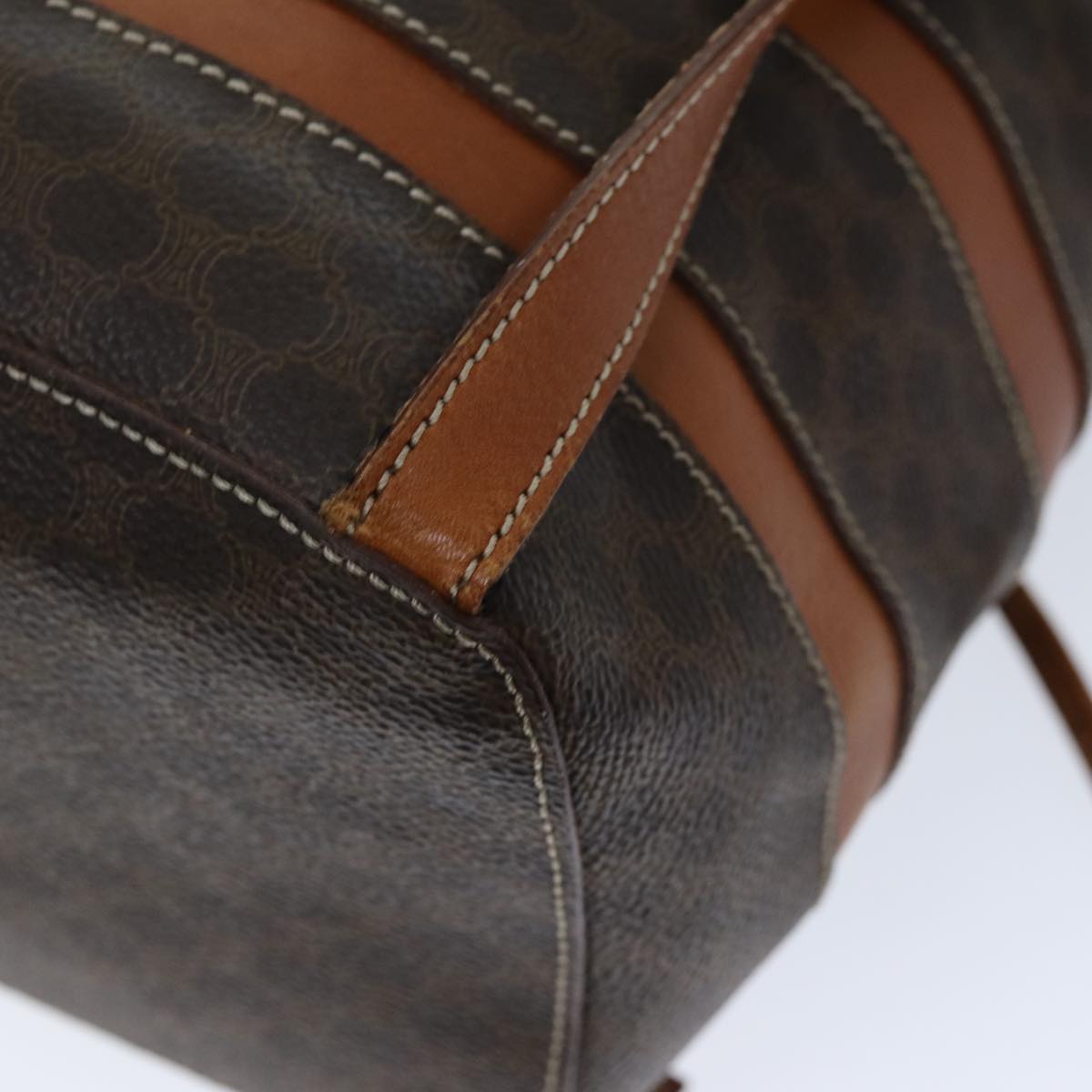 CELINE Macadam Canvas Backpack PVC Brown Auth 73130