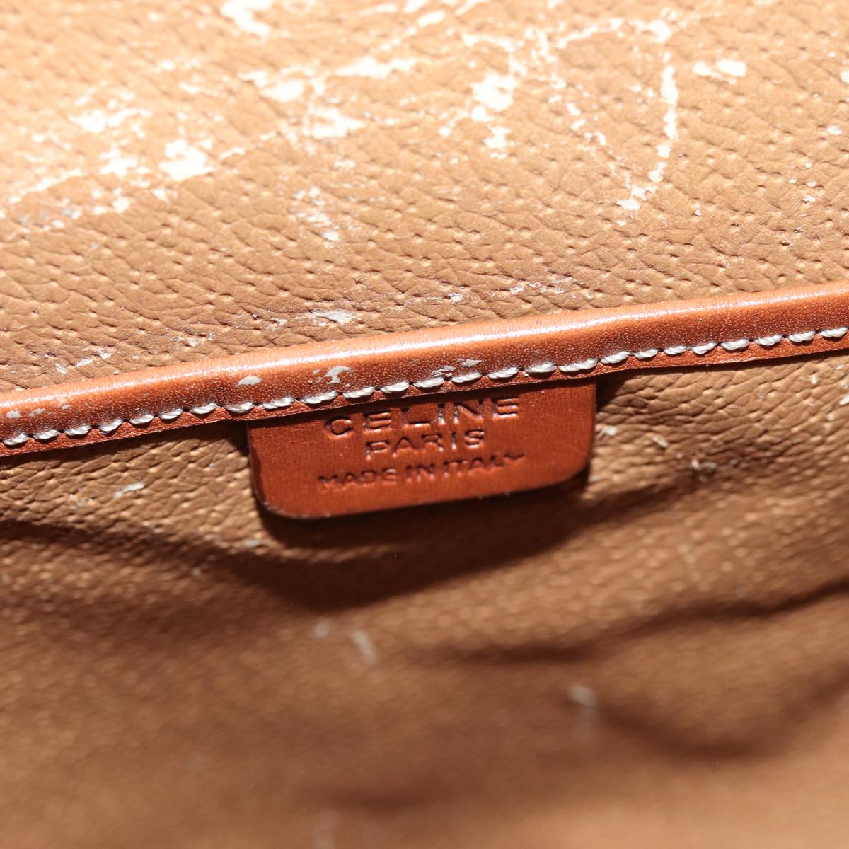 CELINE Macadam Canvas Backpack PVC Brown Auth 73130