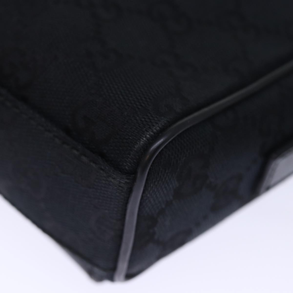 GUCCI GG Canvas Clutch Bag Black 018 1616 Auth 73233