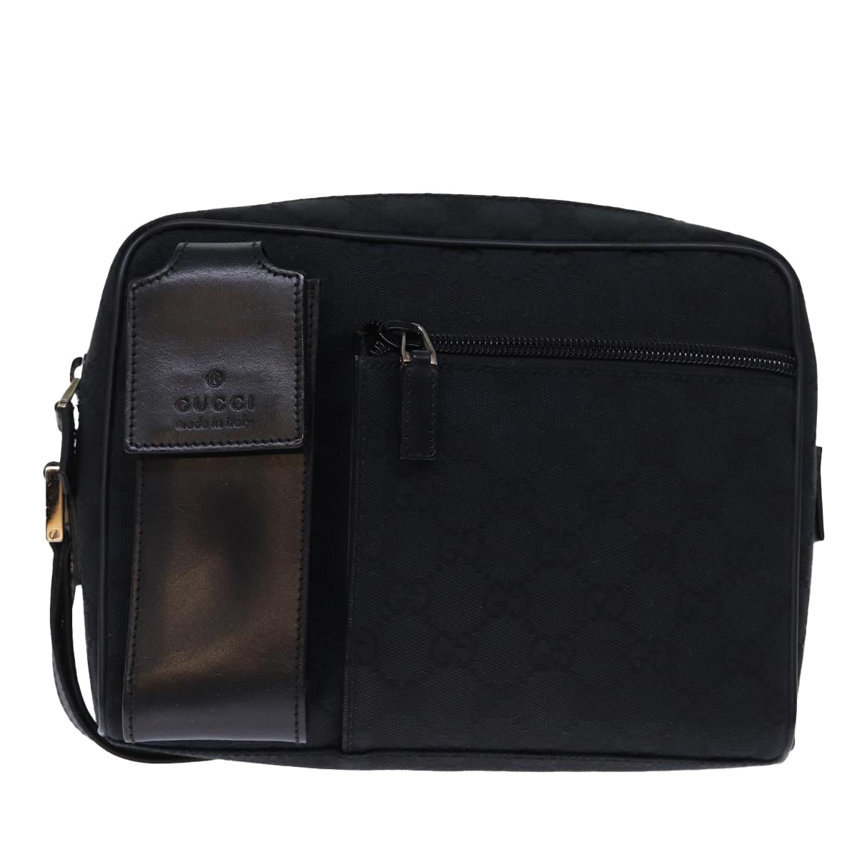 GUCCI GG Canvas Clutch Bag Black 018 1616 Auth 73233