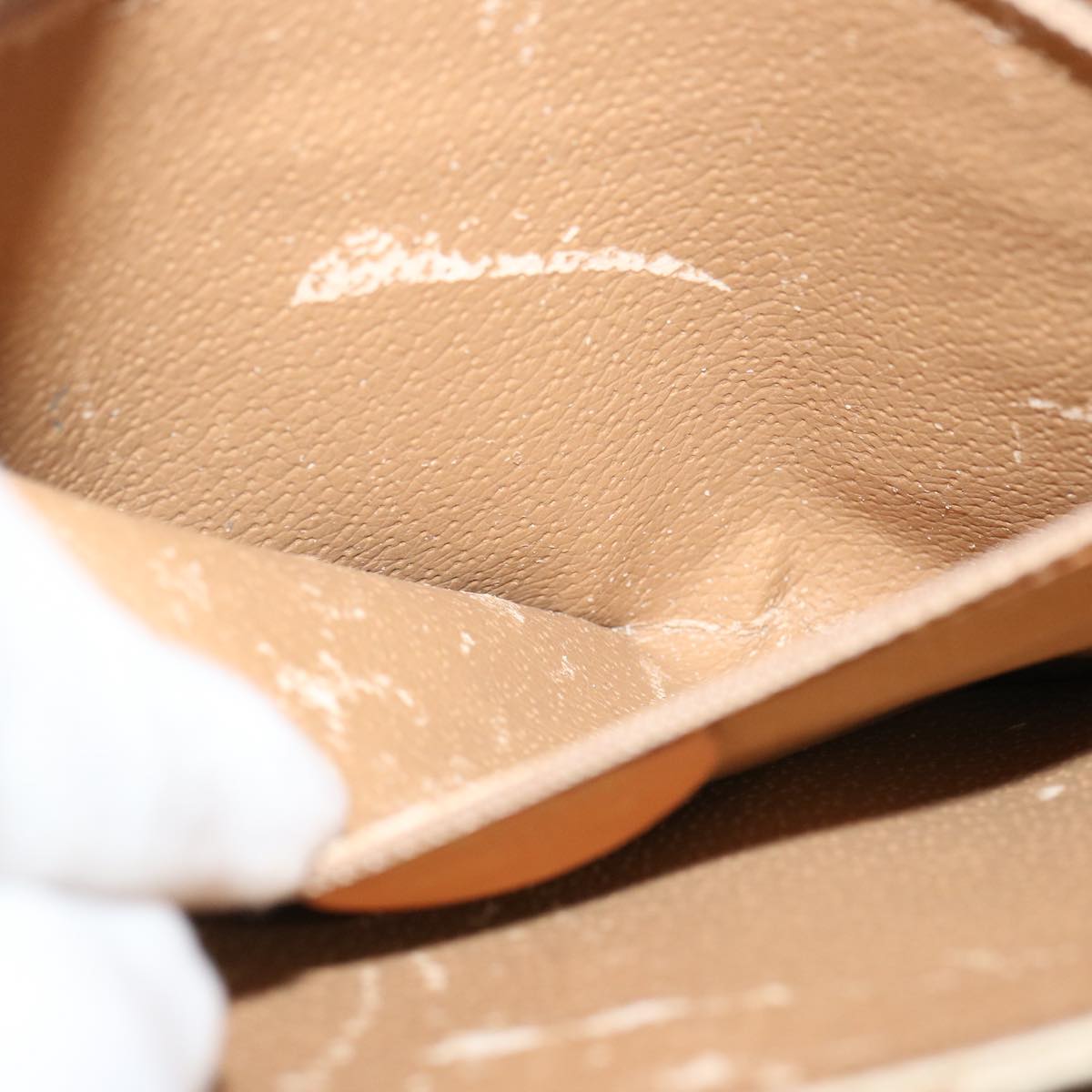 CELINE Macadam Canvas Shoulder Bag Beige Auth 73295