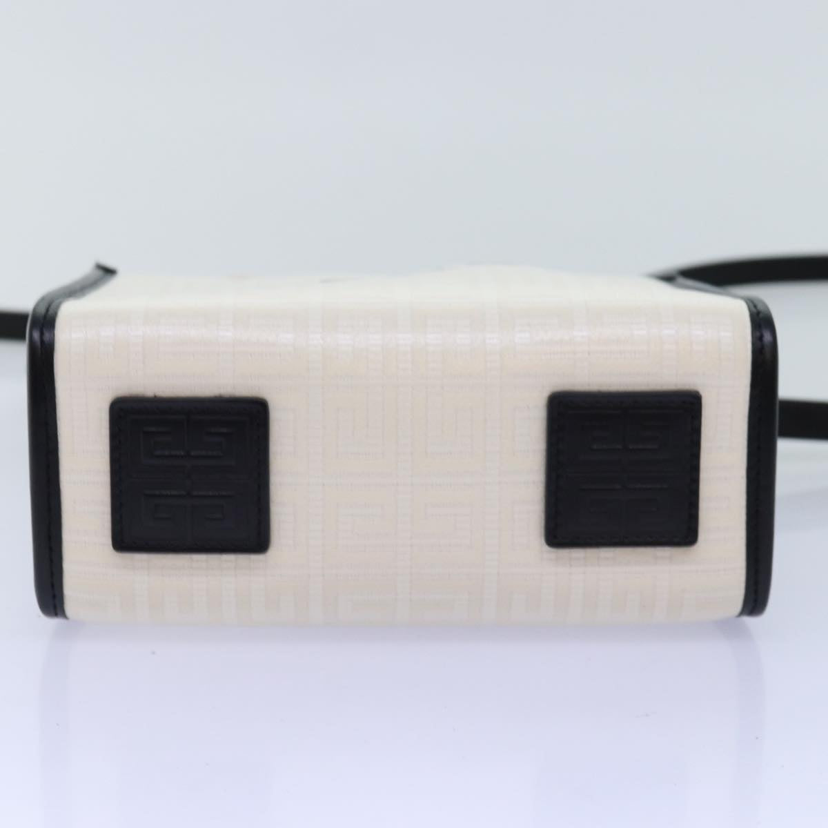 GIVENCHY Hand Bag Canvas 2way White Auth 73396V