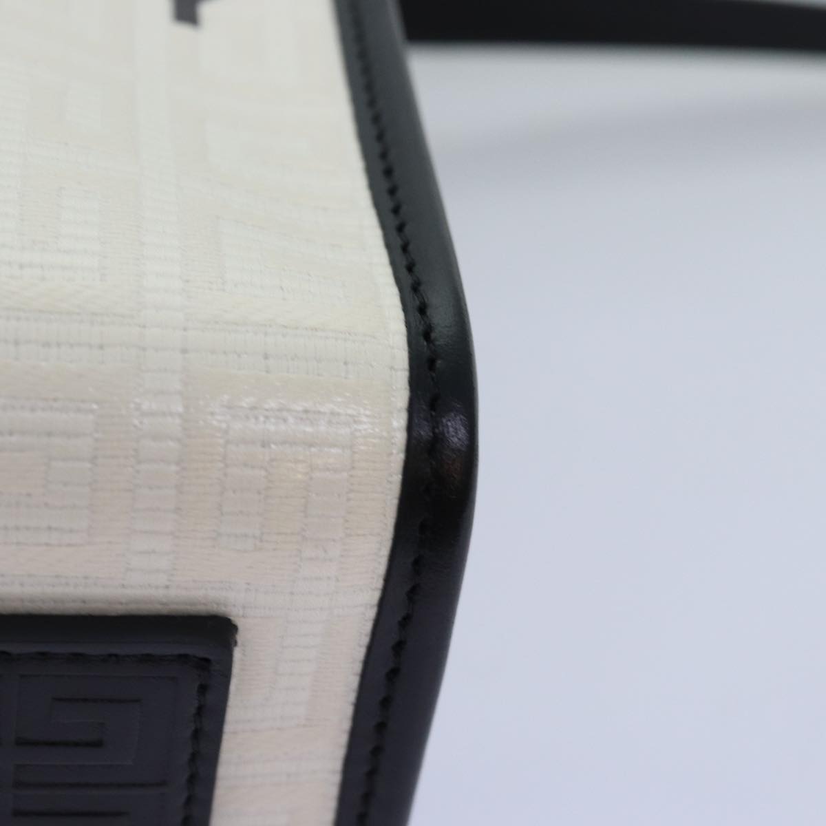 GIVENCHY Hand Bag Canvas 2way White Auth 73396V
