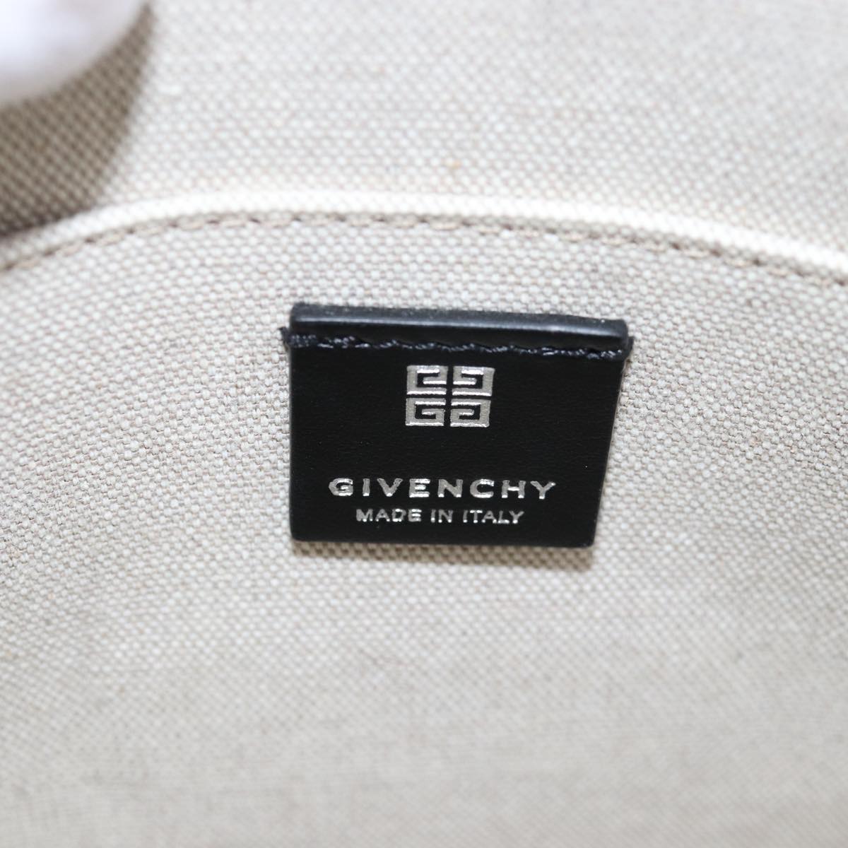GIVENCHY Hand Bag Canvas 2way White Auth 73396V