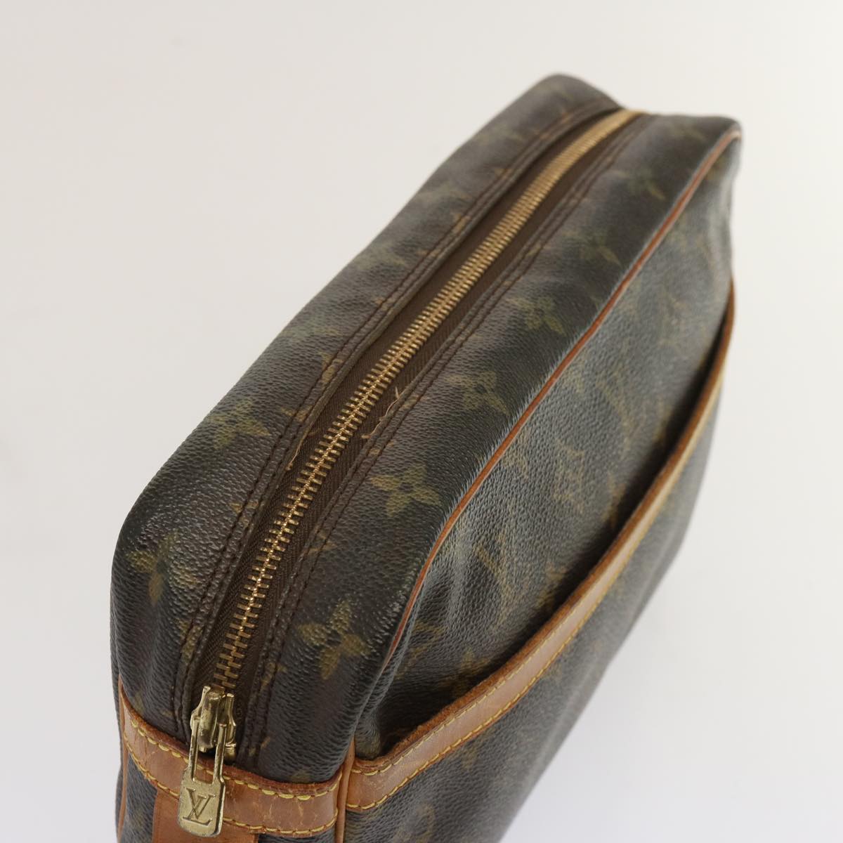 LOUIS VUITTON Monogram Compiegne 28 Clutch Bag M51845 LV Auth 73470