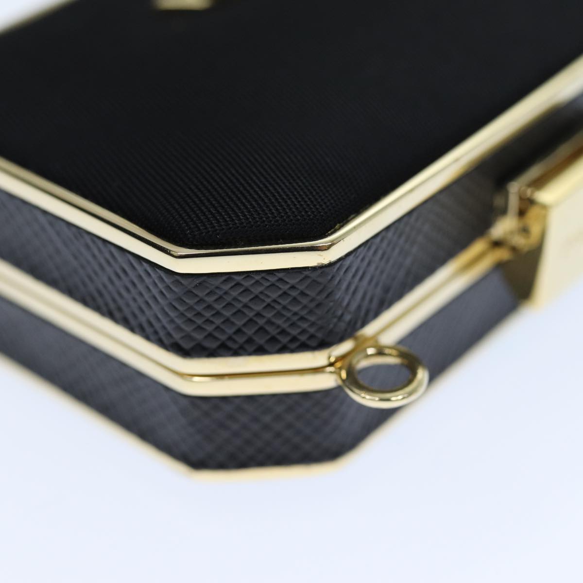 PRADA Shoulder Pouch Nylon Black Auth 73746A