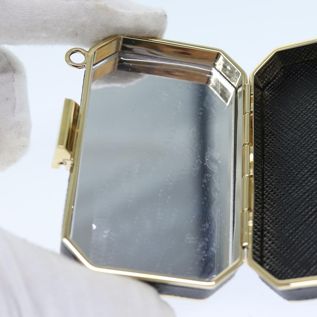 PRADA Shoulder Pouch Nylon Black Auth 73746A