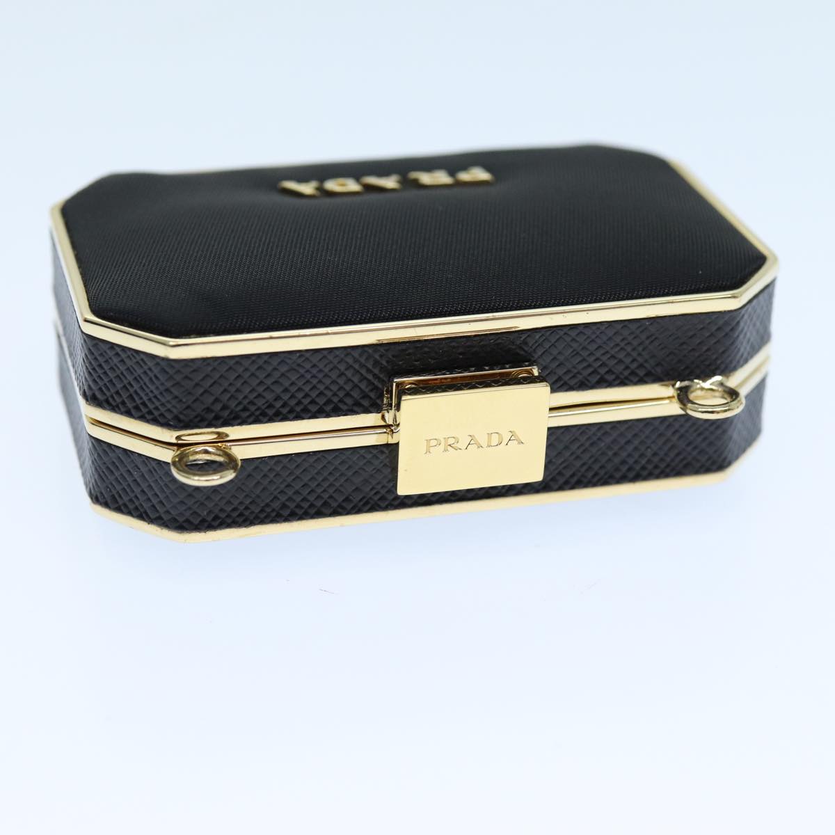 PRADA Shoulder Pouch Nylon Black Auth 73746A