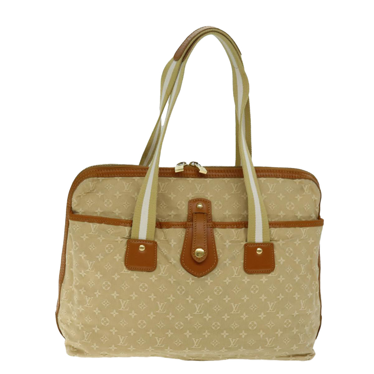 LOUIS VUITTON Monogram Mini Kabamari Kate Tote Bag Beige M92492 LV Auth 73754