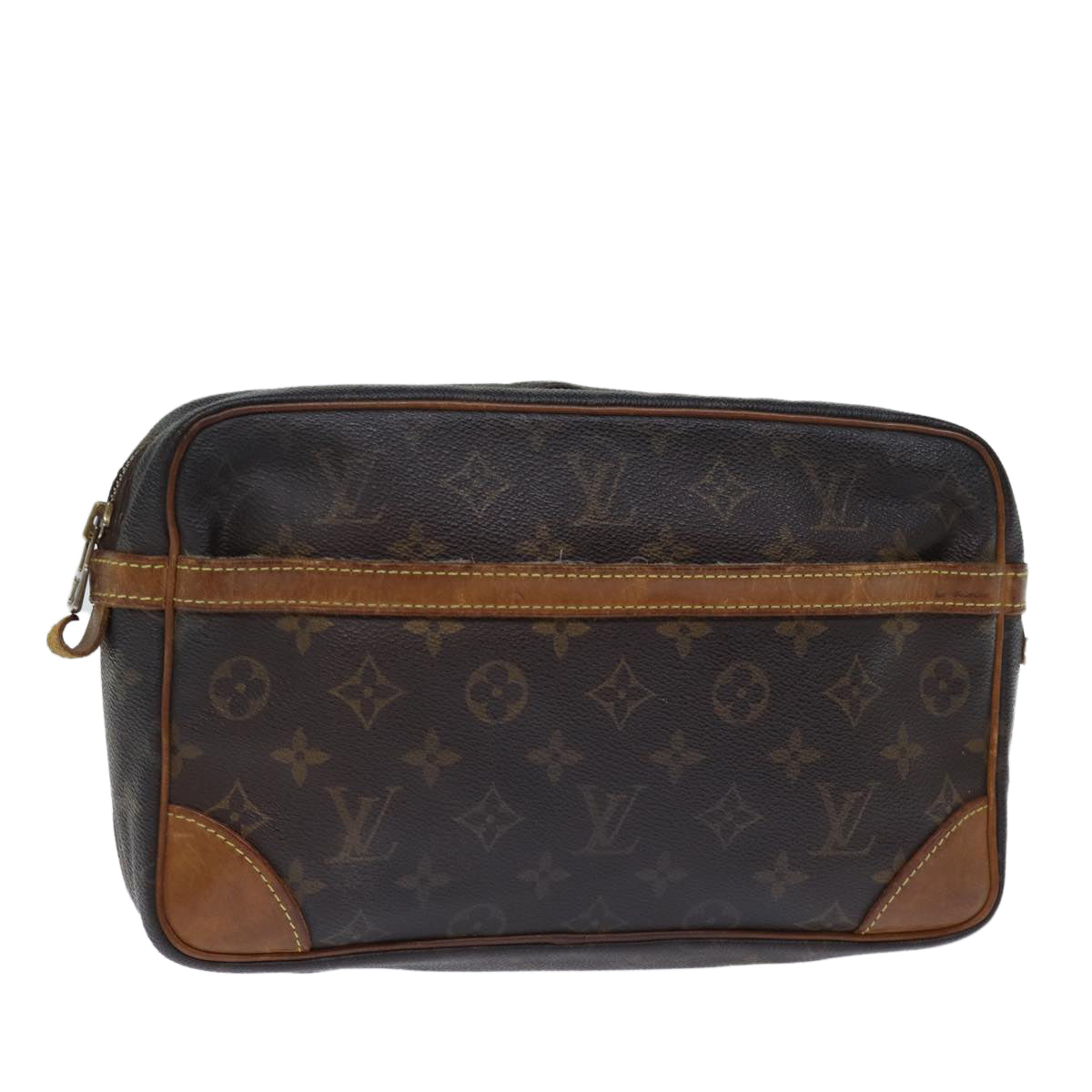 LOUIS VUITTON Monogram Compiegne 28 Clutch Bag M51845 LV Auth 73763