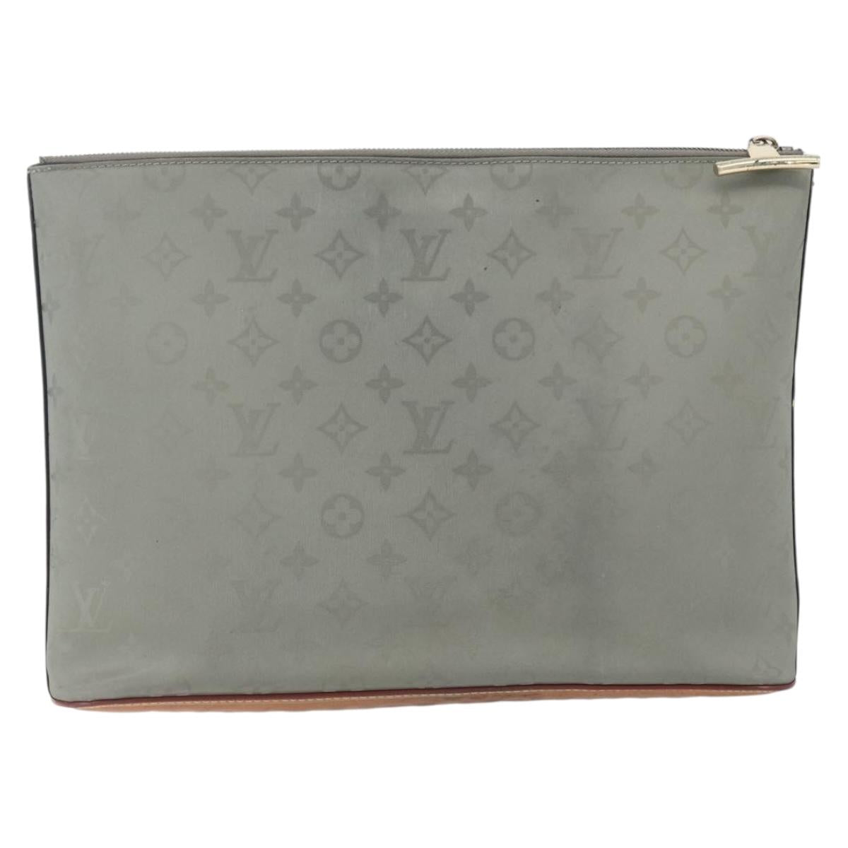 LOUIS VUITTON Monogram Titanium Pochette Cosmos Bag Gray M63240 LV Auth 73801