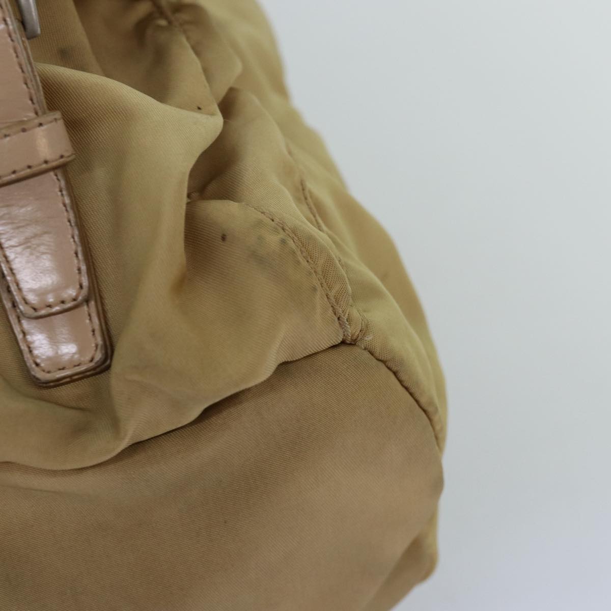 PRADA Backpack Nylon Beige Auth 73873