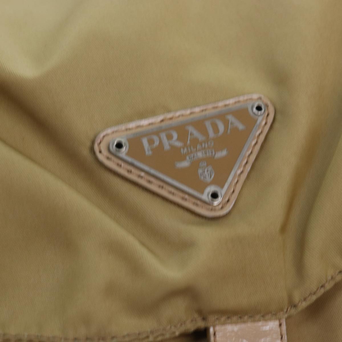 PRADA Backpack Nylon Beige Auth 73873