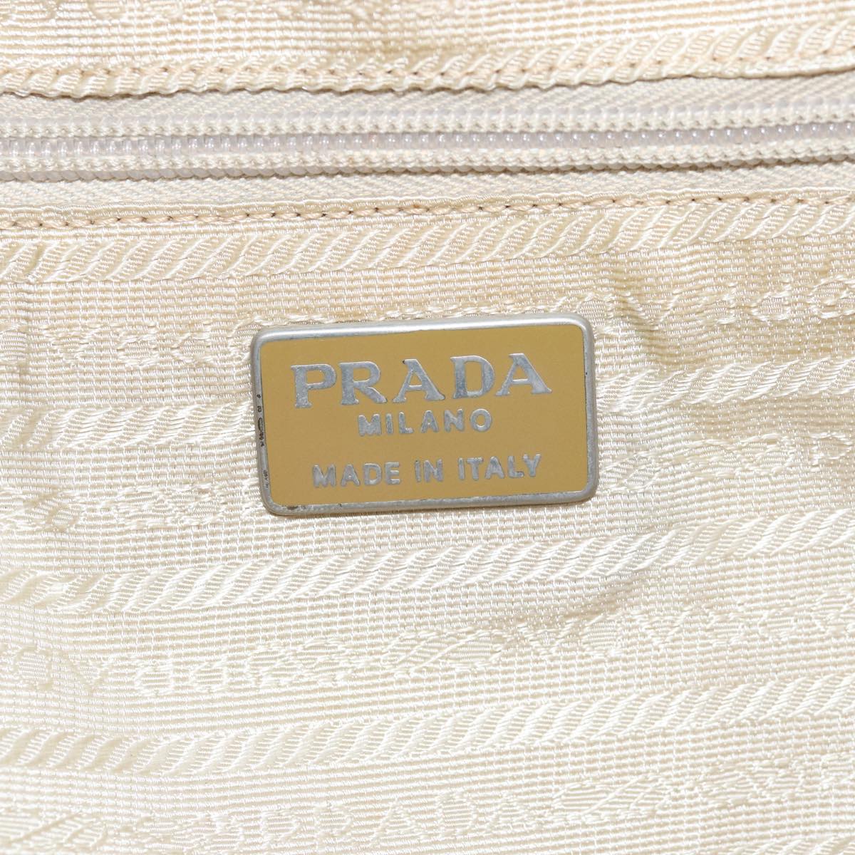 PRADA Backpack Nylon Beige Auth 73873