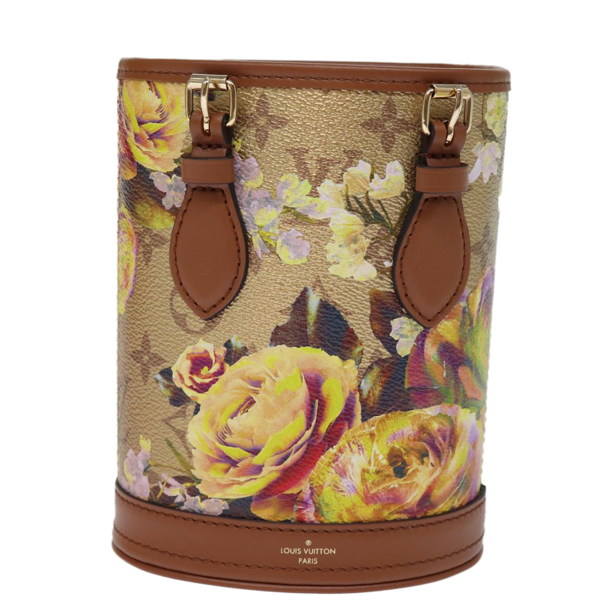 LOUIS VUITTON LV Garden Nano Bucket Shoulder Bag Beige M81724 LV Auth 73910SM