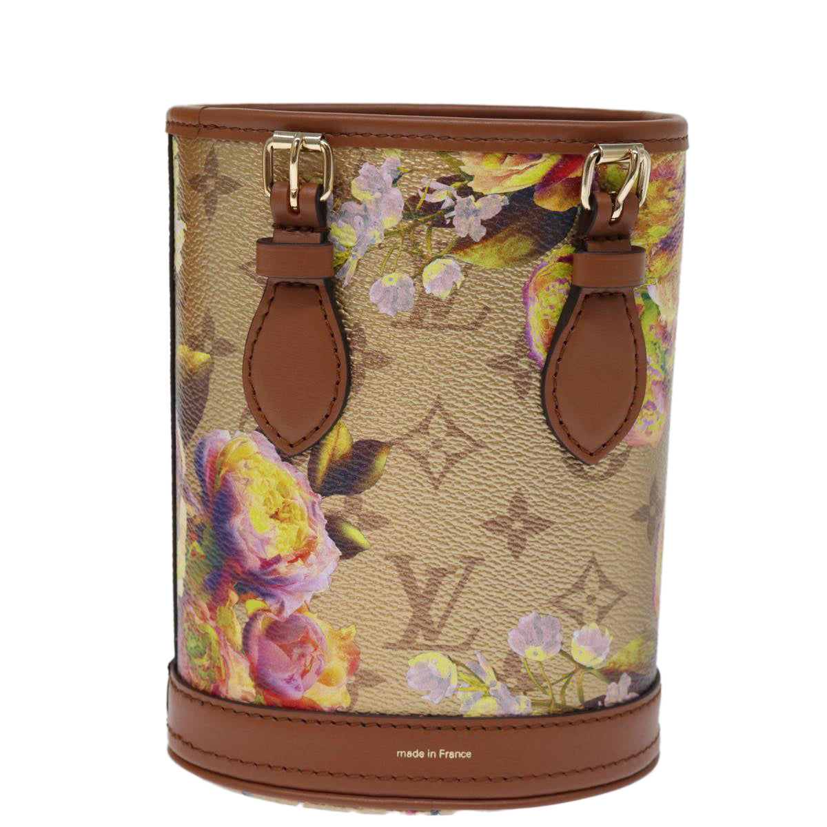 LOUIS VUITTON LV Garden Nano Bucket Shoulder Bag Beige M81724 LV Auth 73910SM