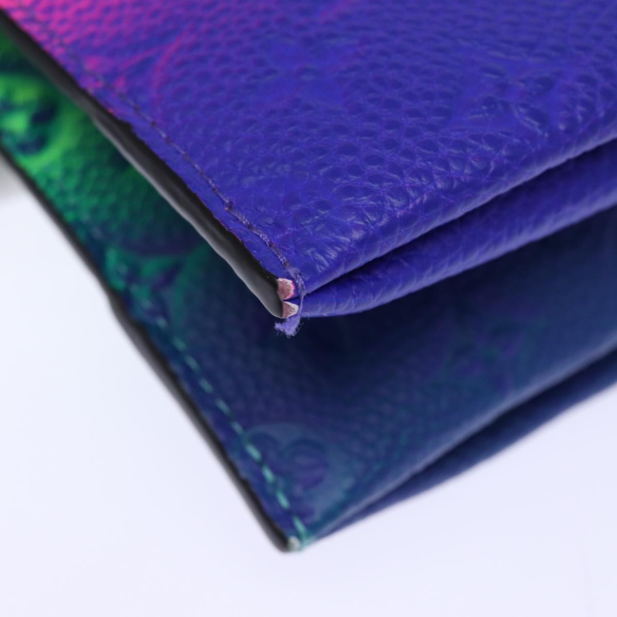 LOUIS VUITTON Monogram Illusion Trio Pouch NM Pouch Green Pink LV Auth 73911SM
