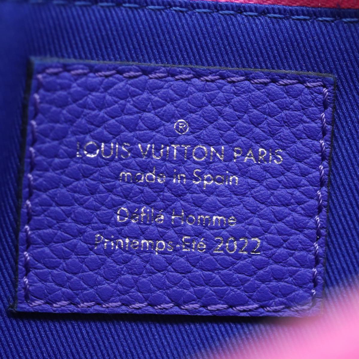 LOUIS VUITTON Monogram Illusion Trio Pouch NM Pouch Green Pink LV Auth 73911SM