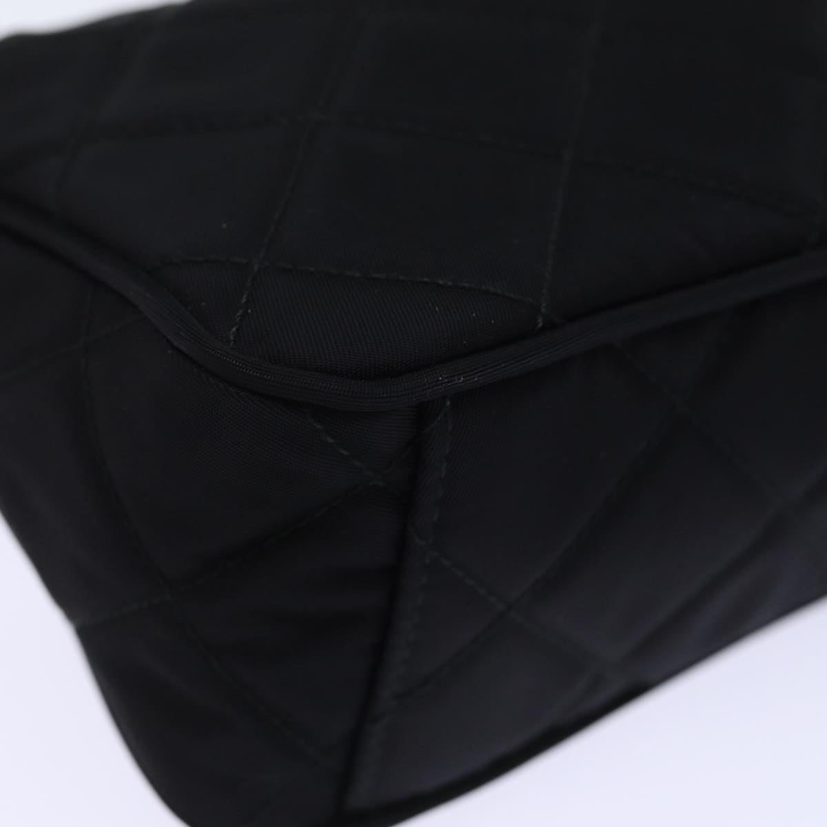 PRADA Chain Shoulder Bag Nylon 2way Black Auth 73993SAM