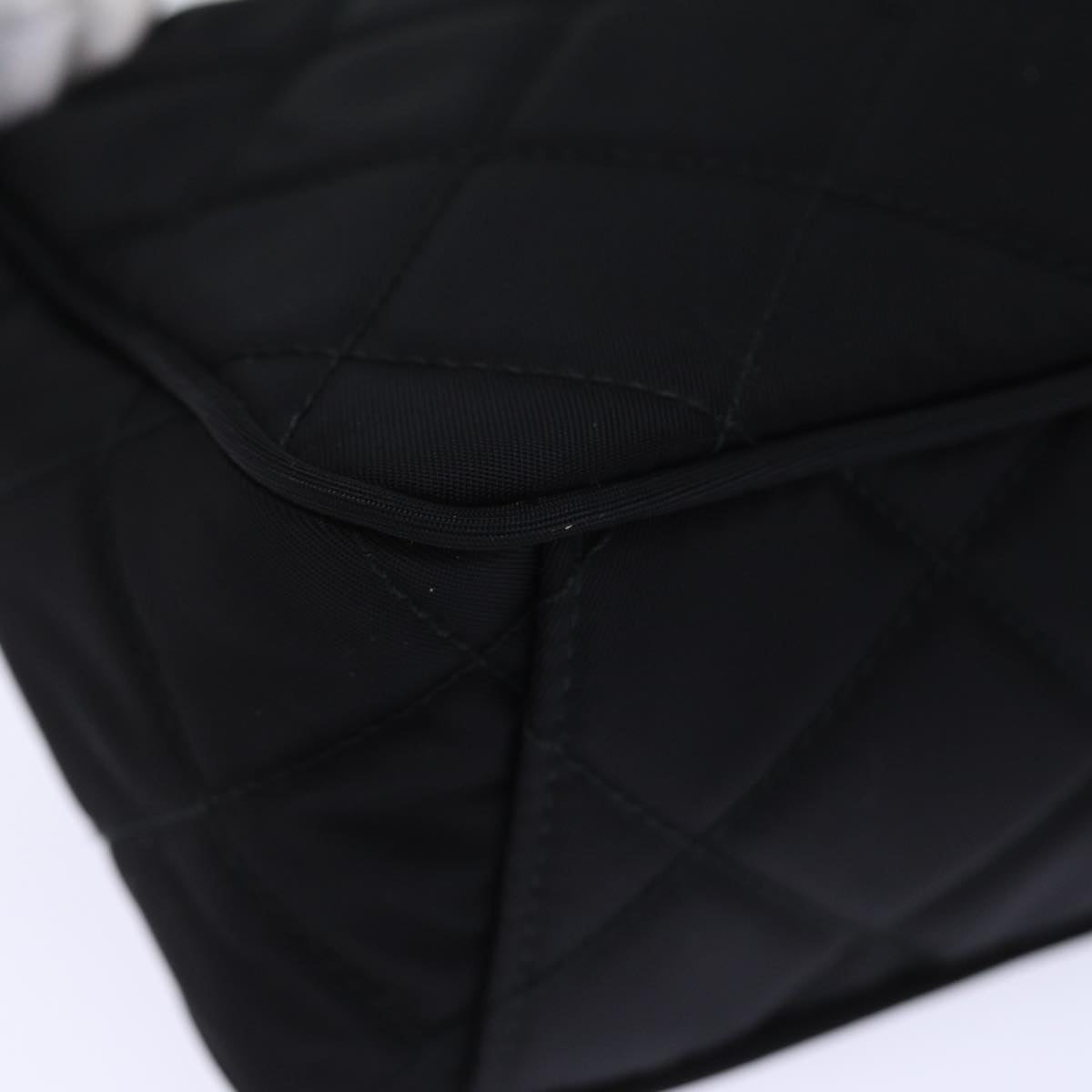 PRADA Chain Shoulder Bag Nylon 2way Black Auth 73993AM