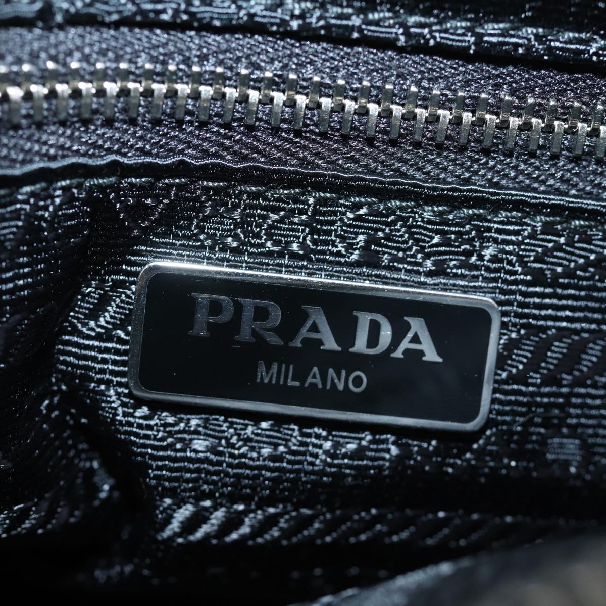 PRADA Chain Shoulder Bag Nylon 2way Black Auth 73993AM