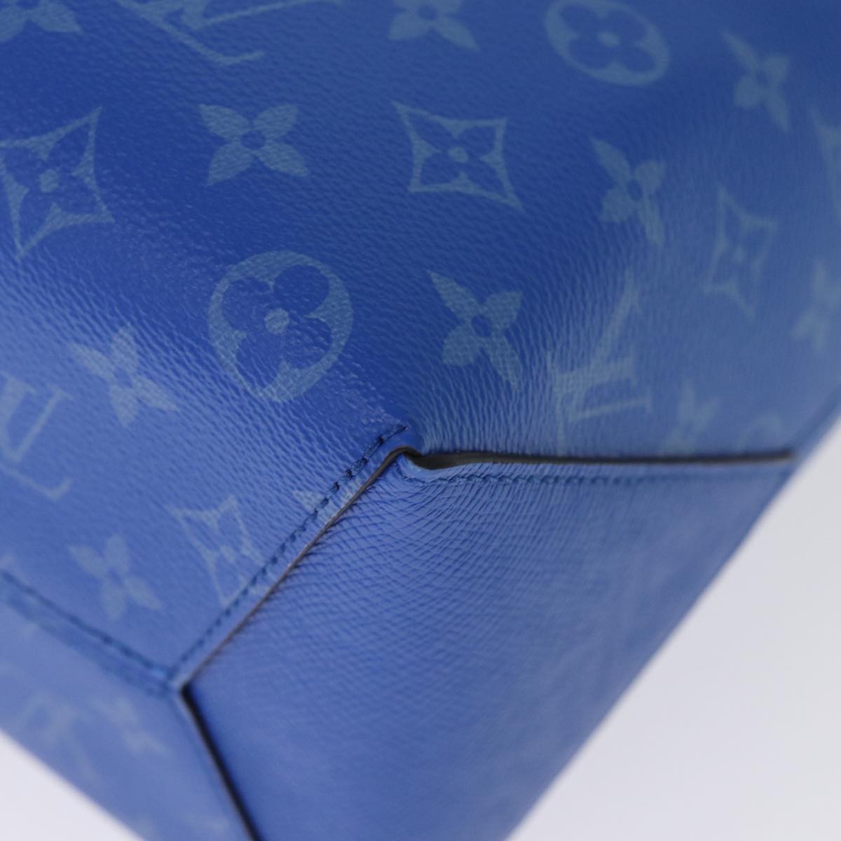LOUIS VUITTON Taigalama Weekend Tote NM Tote Bag 2way Blue M31010 LV Auth 74022SM