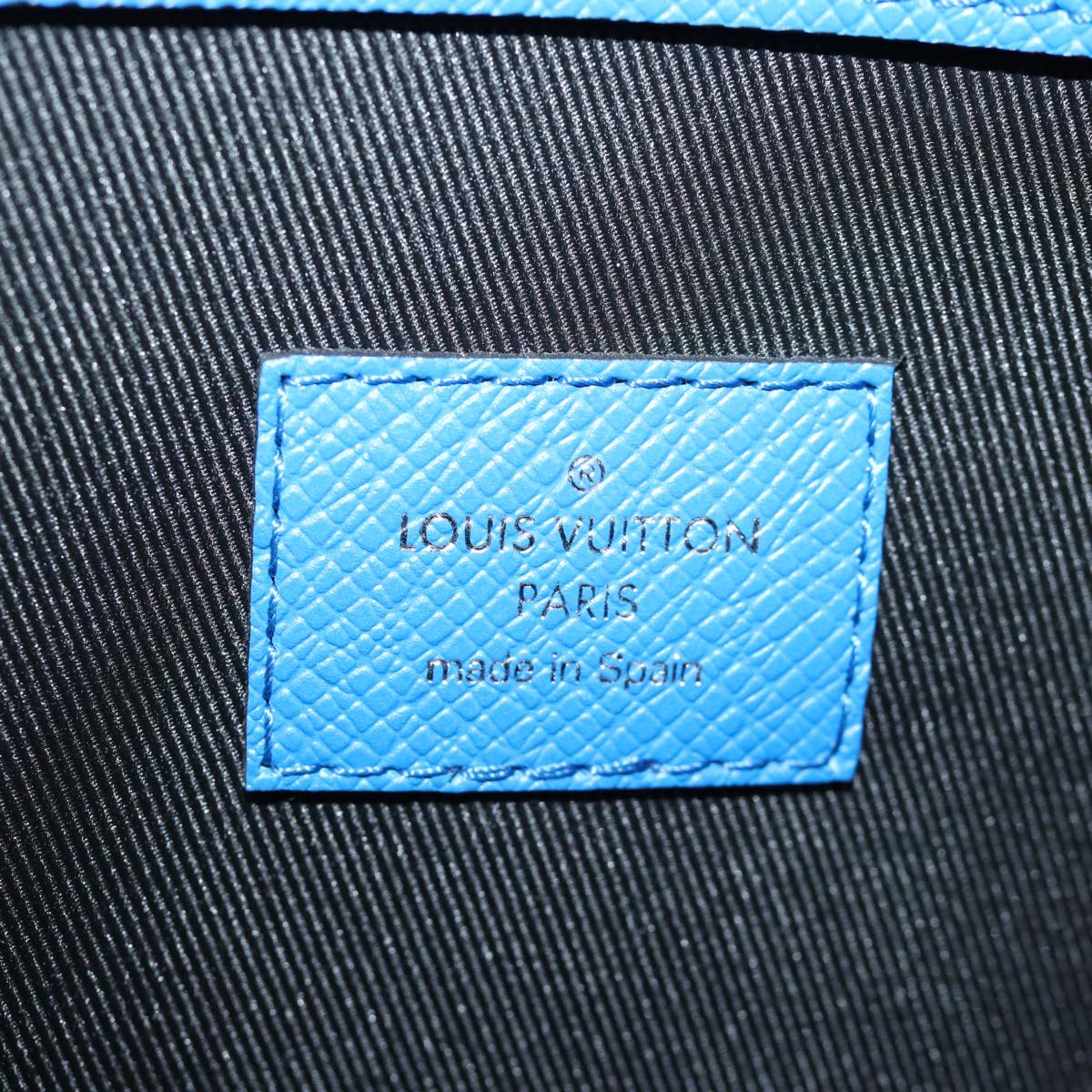 LOUIS VUITTON Taigalama Weekend Tote NM Tote Bag 2way Blue M31010 LV Auth 74022SM