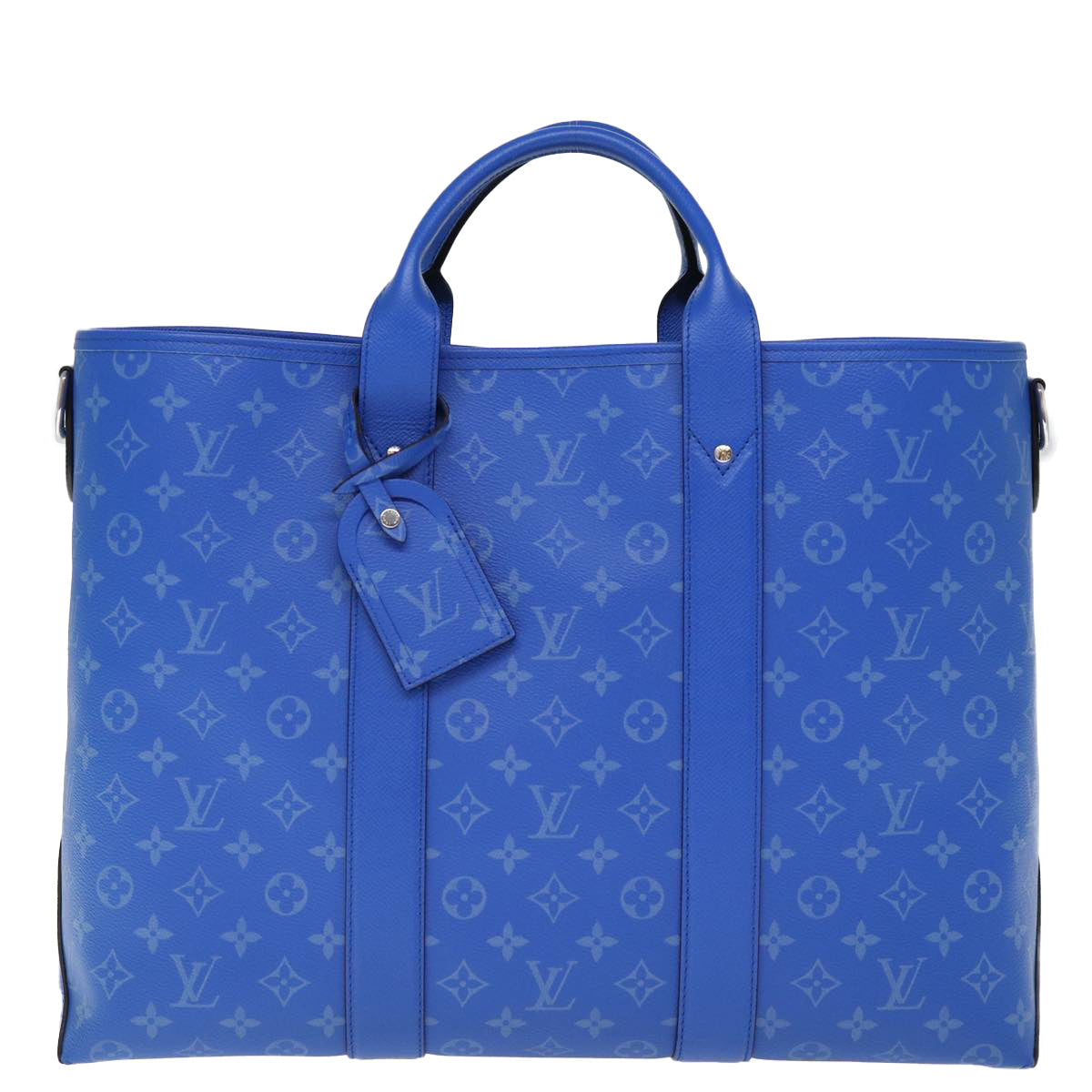 LOUIS VUITTON Taigalama Weekend Tote NM Tote Bag 2way Blue M31010 LV Auth 74022SM