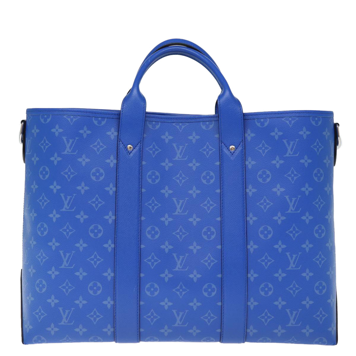 LOUIS VUITTON Taigalama Weekend Tote NM Tote Bag 2way Blue M31010 LV Auth 74022SM
