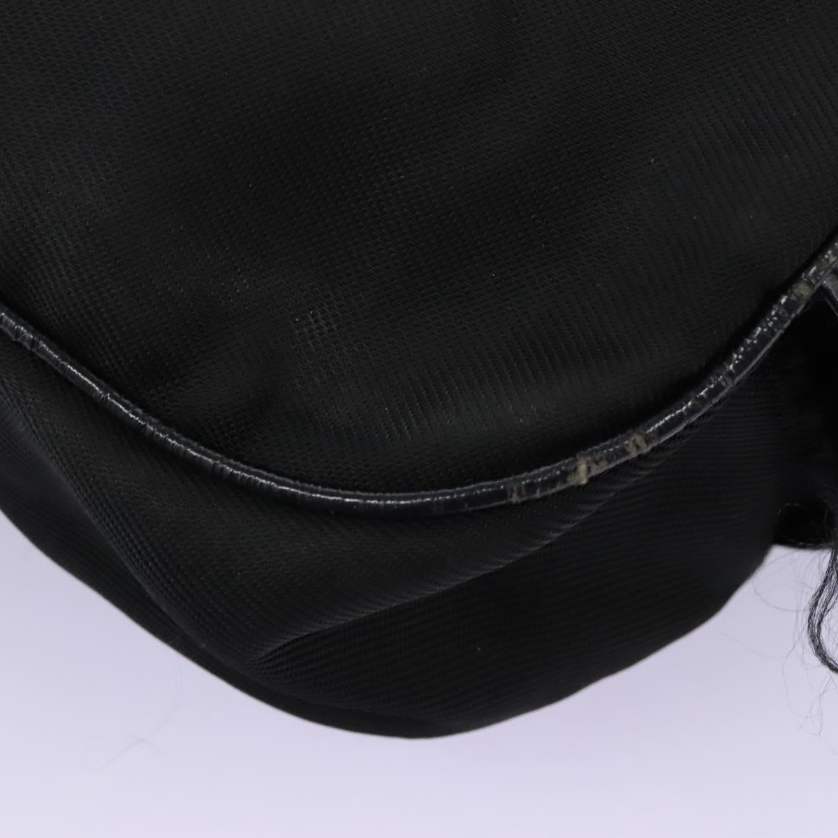 GUCCI Bamboo Hand Bag Nylon 2way Black 001 2058 1577 5 Auth 74234