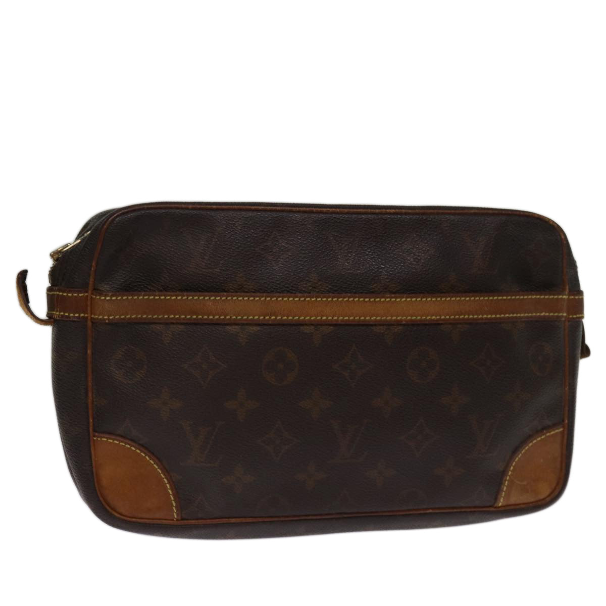 LOUIS VUITTON Monogram Compiegne 28 Clutch Bag M51845 LV Auth 74301
