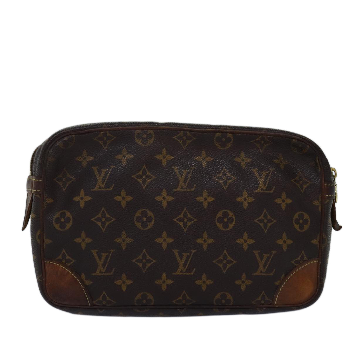 LOUIS VUITTON Monogram Compiegne 28 Clutch Bag M51845 LV Auth 74303