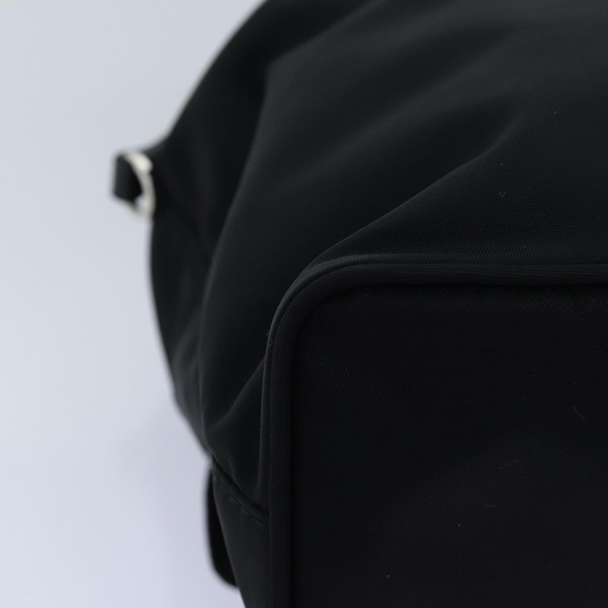 PRADA Chain Shoulder Bag Nylon Black Auth 74455AM