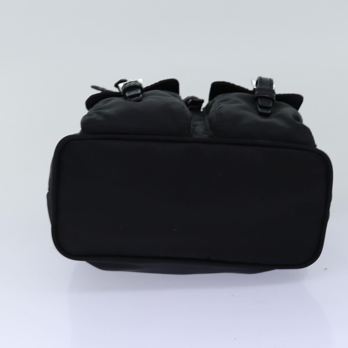 PRADA Chain Shoulder Bag Nylon Black Auth 74455AM