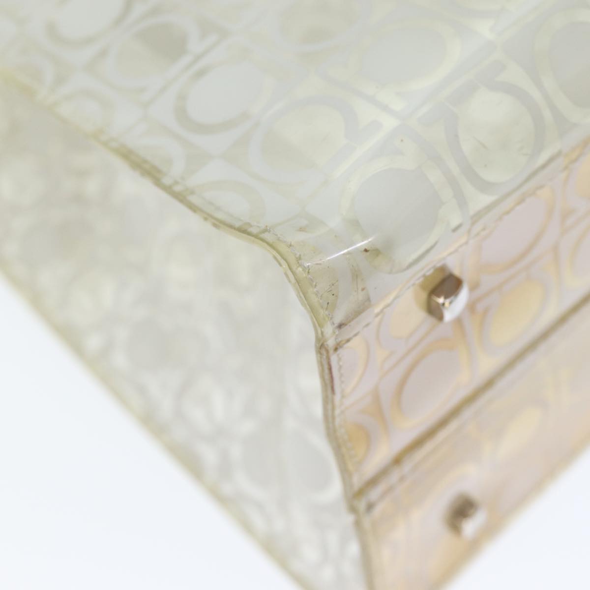 Salvatore Ferragamo Tote Bag Vinyl Clear Auth 74480