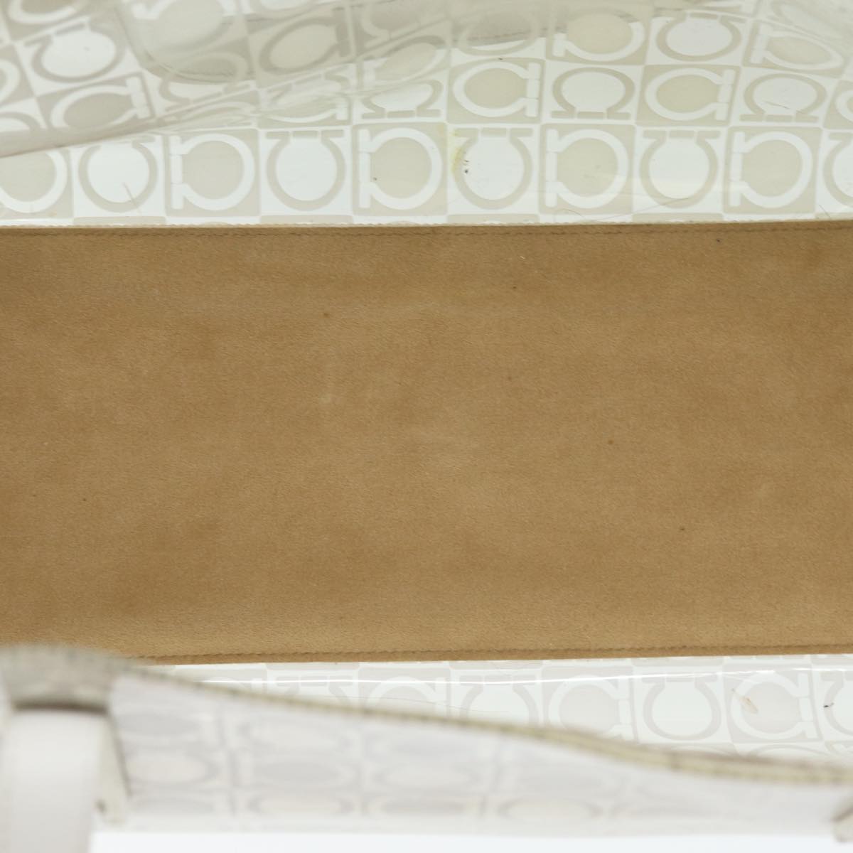 Salvatore Ferragamo Tote Bag Vinyl Clear Auth 74480