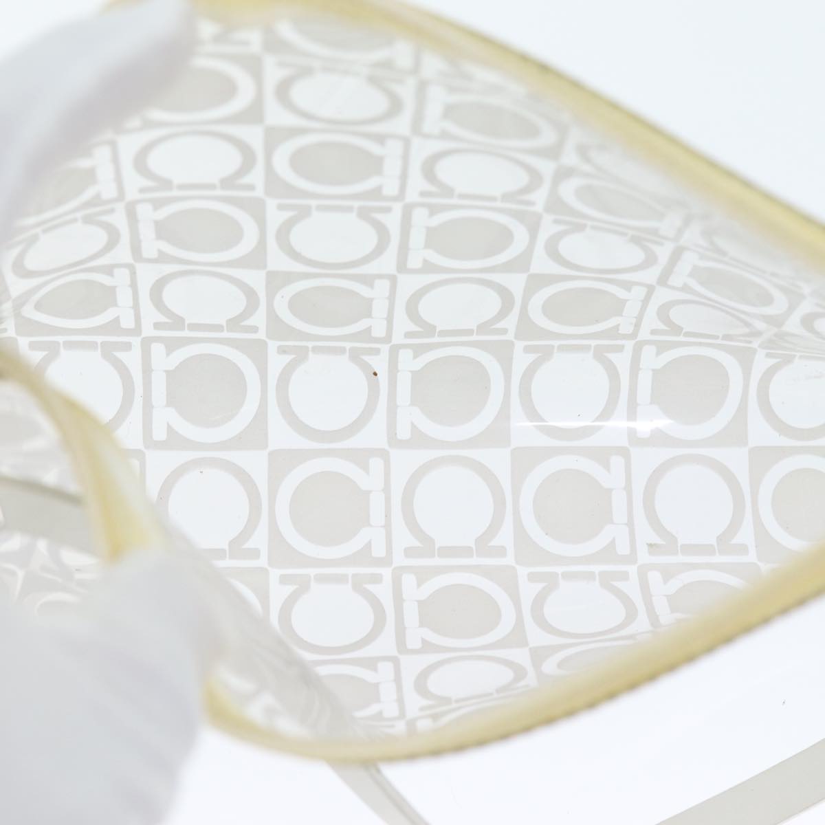 Salvatore Ferragamo Tote Bag Vinyl Clear Auth 74480