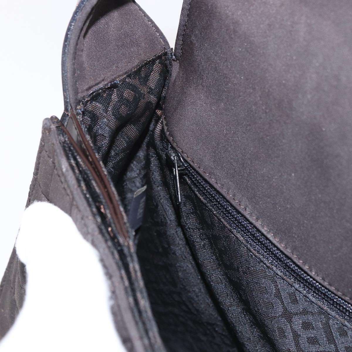 BALLY Shoulder Bag Nylon Brown Auth 74608