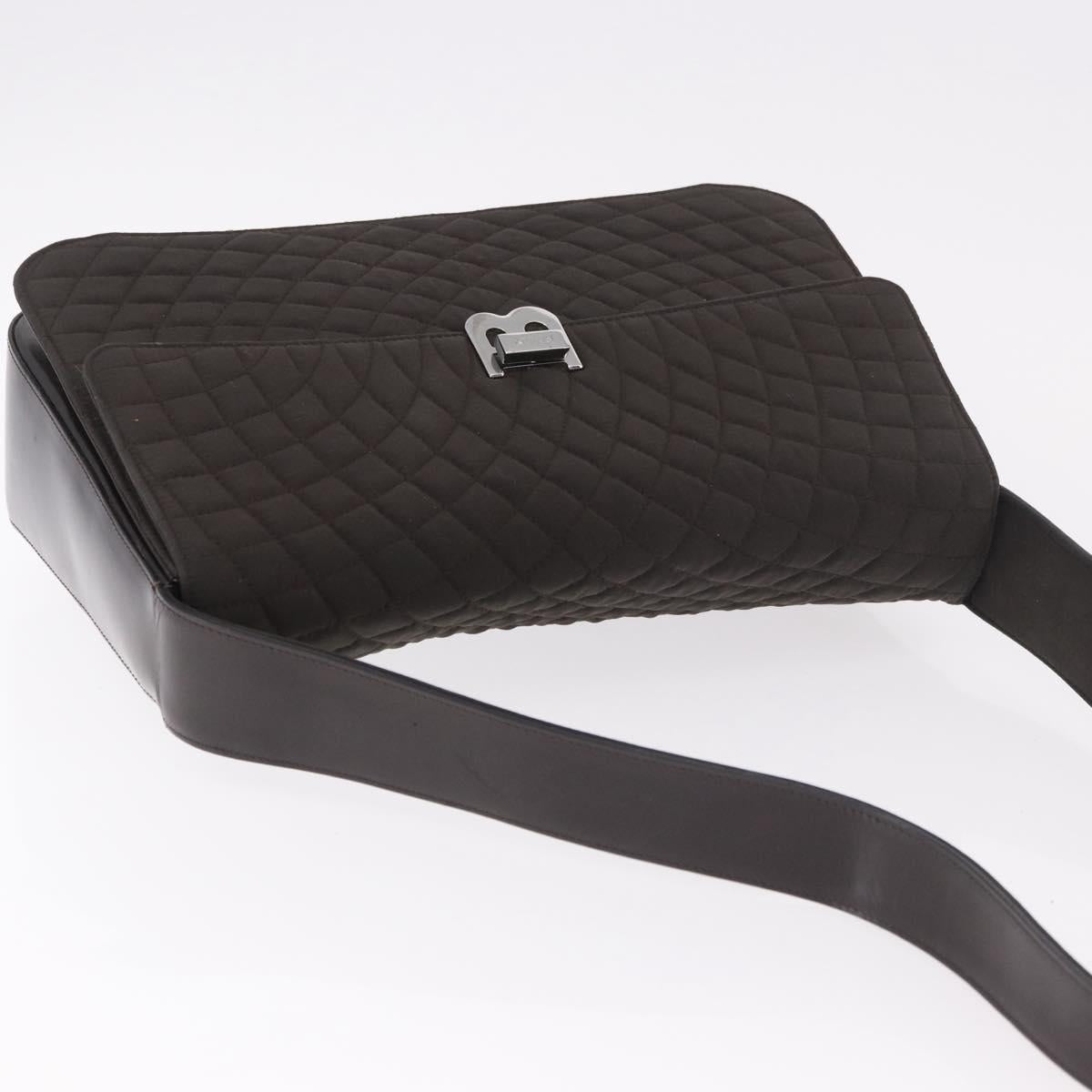 BALLY Shoulder Bag Nylon Brown Auth 74608
