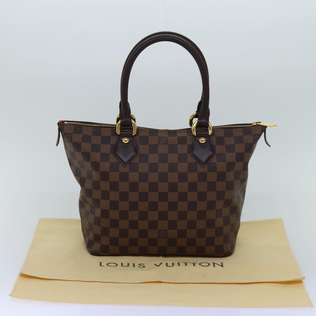 LOUIS VUITTON Damier Ebene Saleya PM Tote Bag N51183 LV Auth 74702SAV