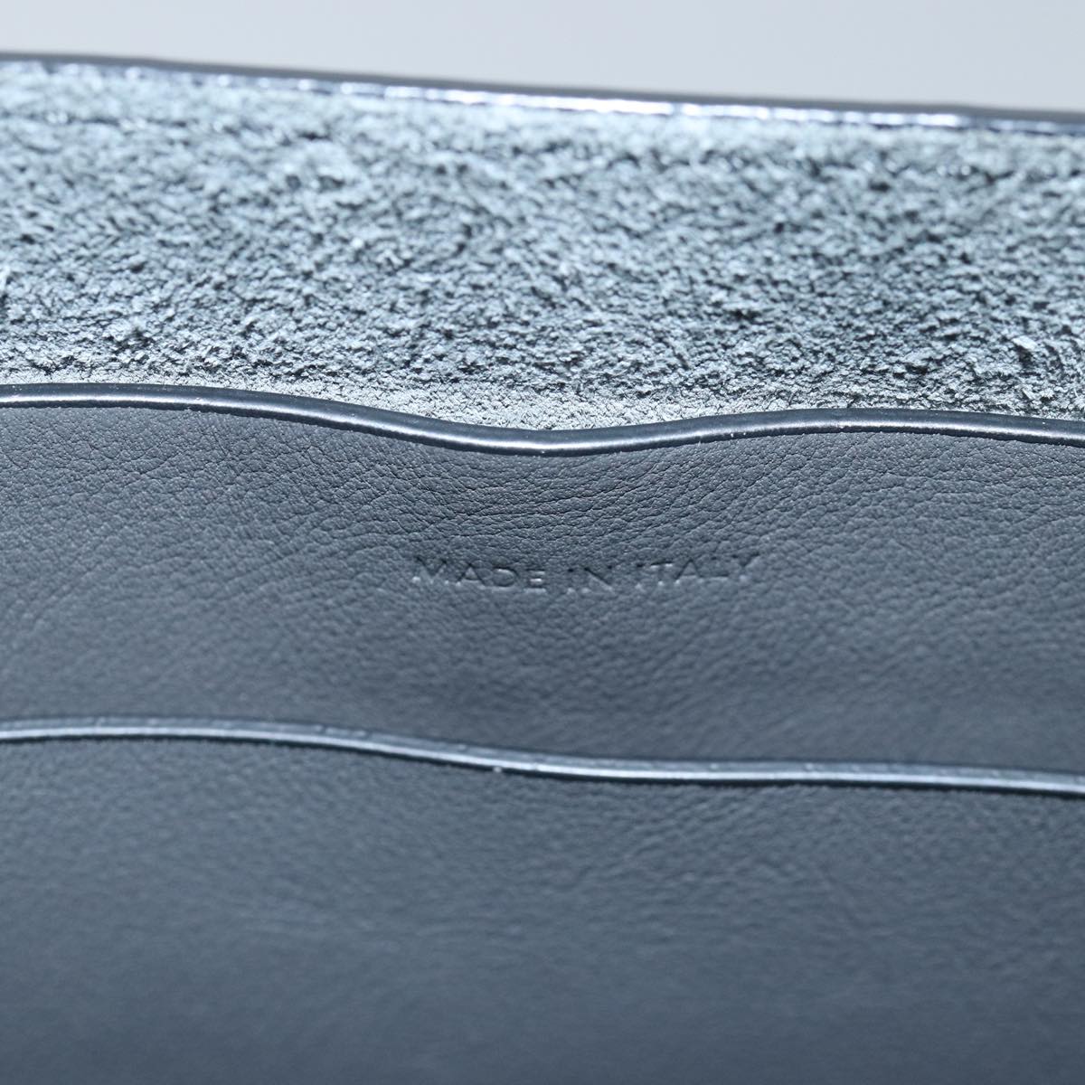 CELINE Big bag Shoulder Bag Leather Gray Auth 74791SAM