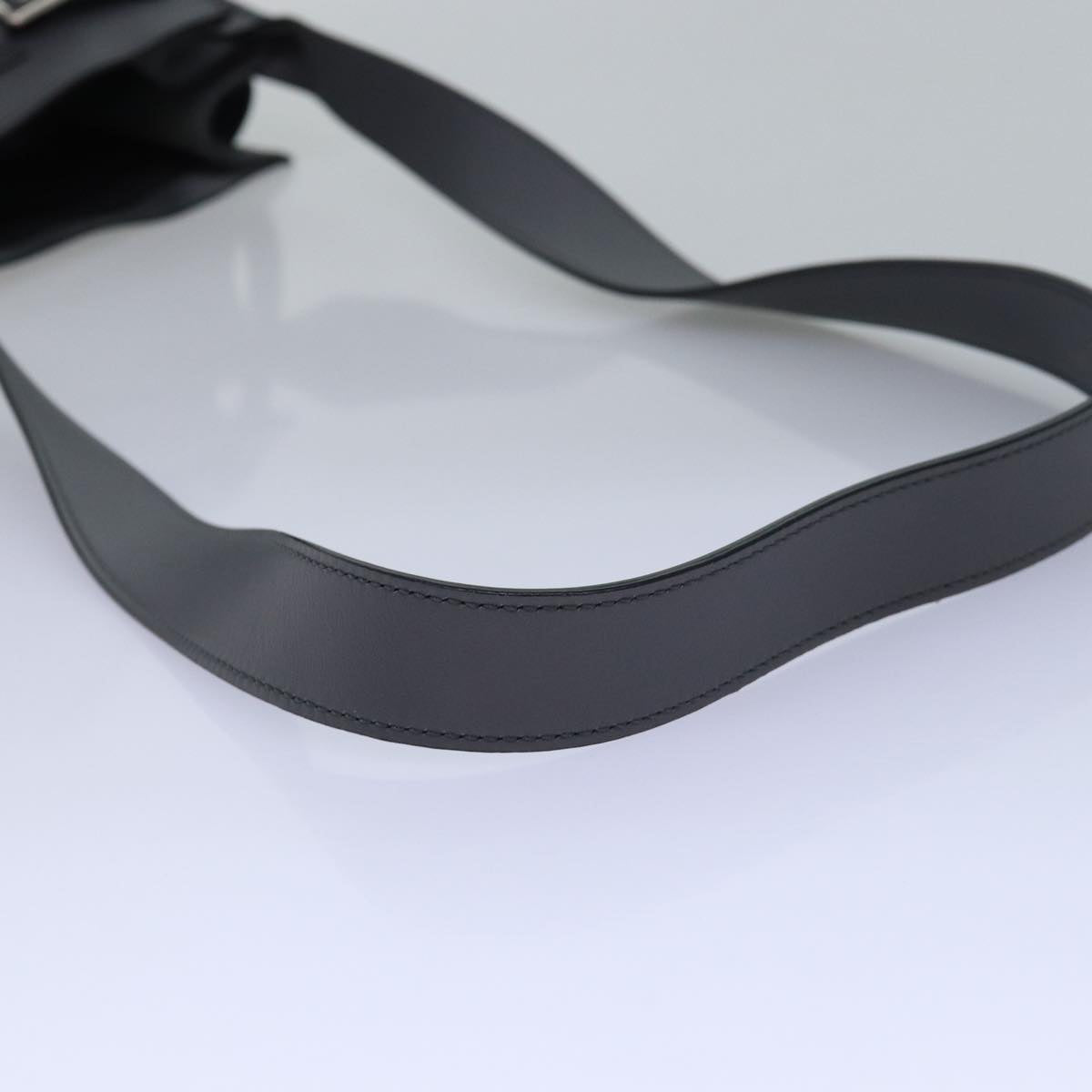 CELINE Big bag Shoulder Bag Leather Gray Auth 74791SAM