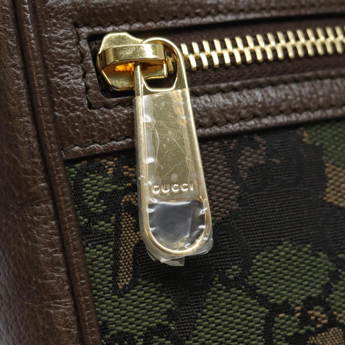 GUCCI GG Canvas Web Sherry Line GUCCIxPALACE Bag Camouflage 723142 Auth 74880SV