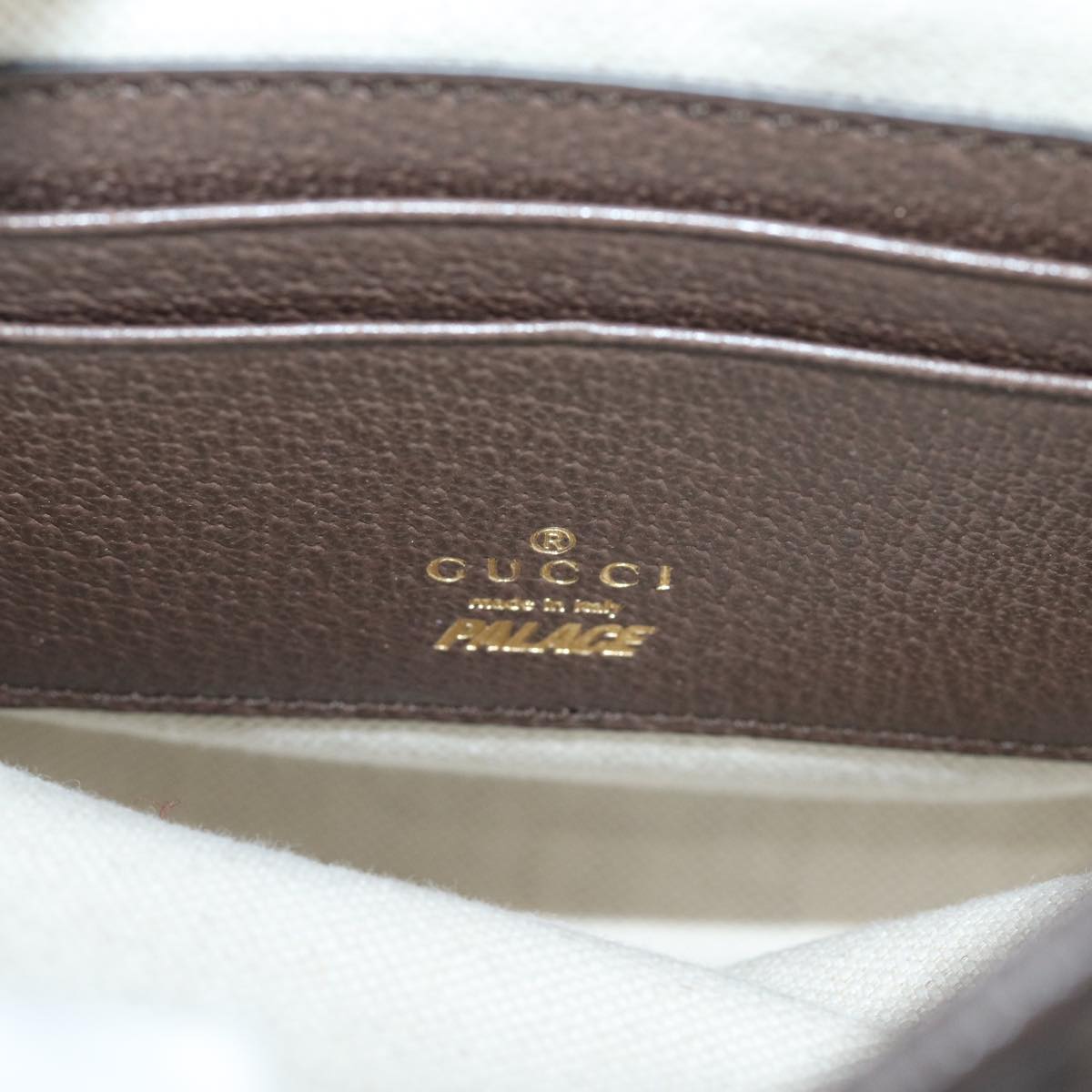 GUCCI GG Canvas Web Sherry Line GUCCIxPALACE Bag Camouflage 723142 Auth 74880SV