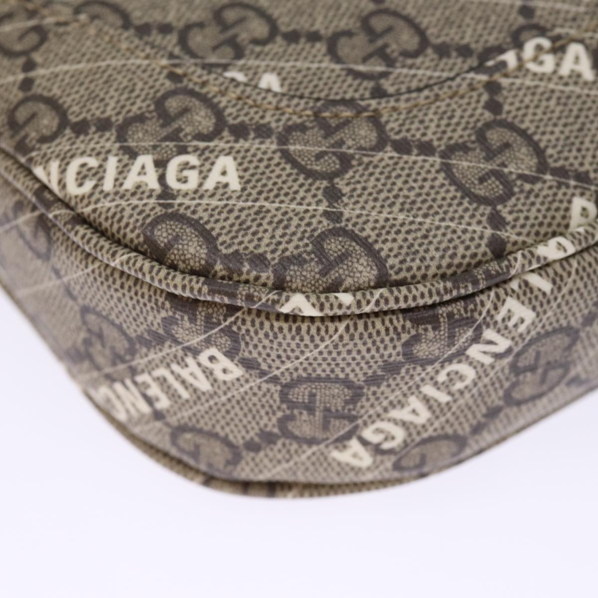 GUCCI GG Supreme Web Sherry Line Jackie Bag BALENCIAGA Beige 636706 Auth 74999SAV