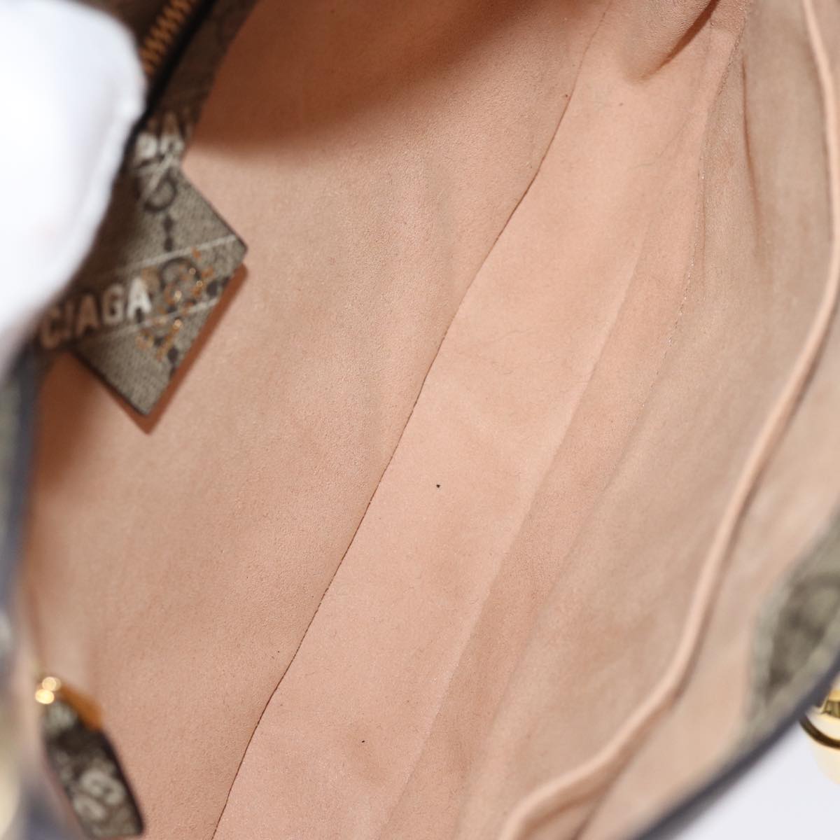 GUCCI GG Supreme Web Sherry Line Jackie Bag BALENCIAGA Beige 636706 Auth 74999SAV